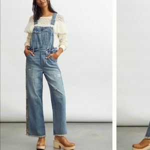 NWT Anthropologie Pilcro The Lex Denim Overalls, size 25P